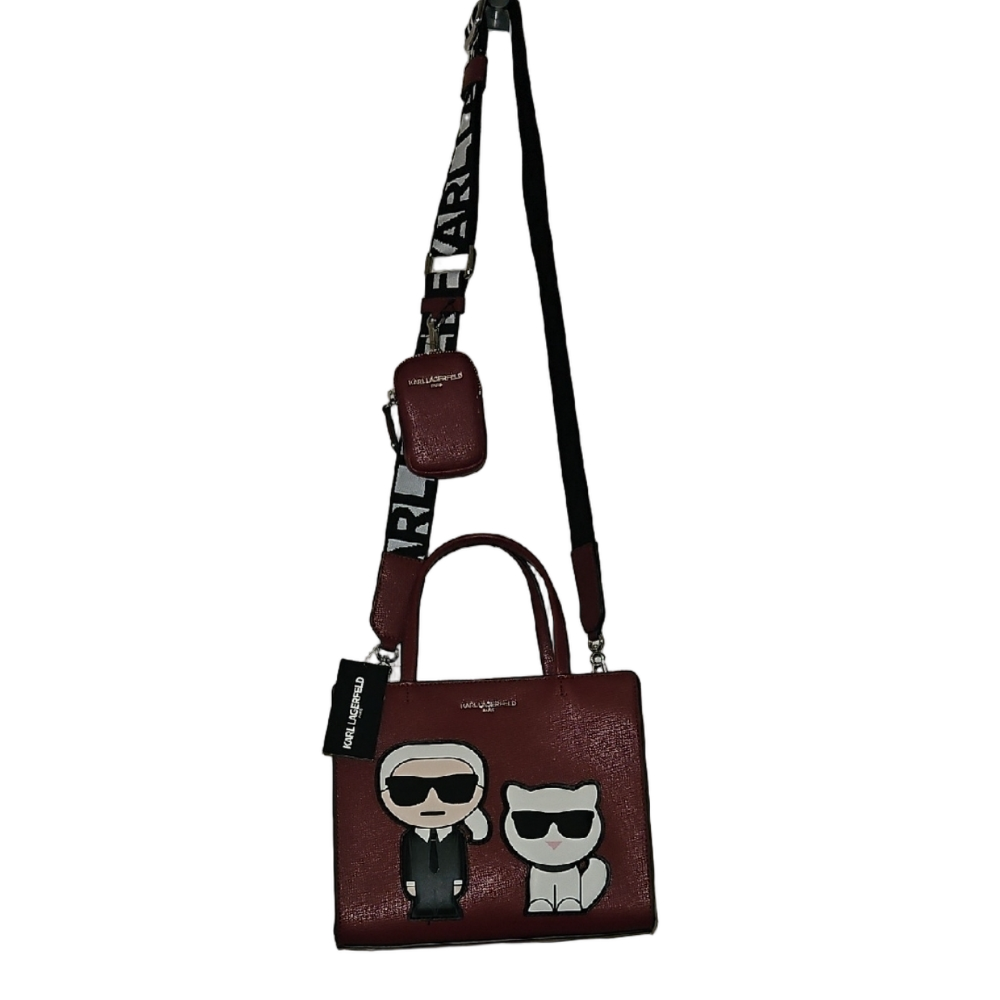 Karl Lagerfeld Red Messenger Bag - Picture 2 of 4